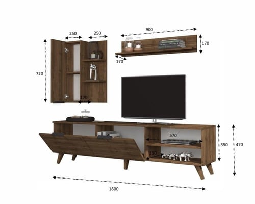 طاولة تلفزيون (صناعة تركية) موديل Orion