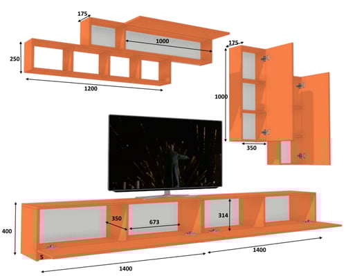 طاولة تلفاز (صناعة تركية) موديل Ege 2