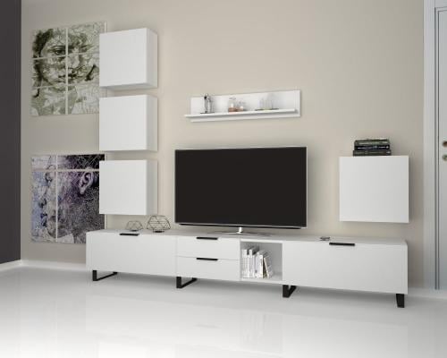 طاولة تلفزيون (صناعة تركية) ابيض موديل Wind