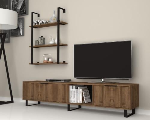 طاولة تلفزيون بني (صناعة تركية) موديل Zenon