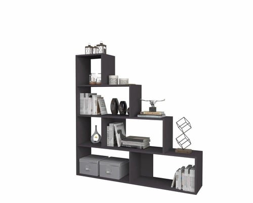 دولاب مكتبة لون رمادي موديل Alis