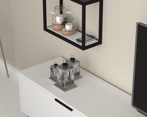 طاولة تلفزيون ابيض (صناعة تركية) موديل Denza