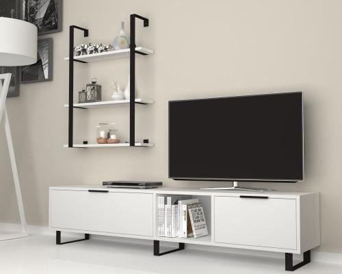 طاولة تلفزيون ابيض (صناعة تركية) موديل Zenon