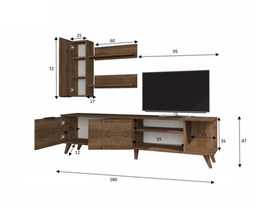 طاولة تلفزيون (صناعة تركية) موديل Alfa