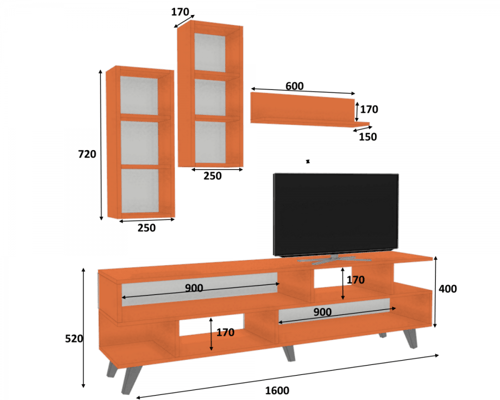 طاولة تلفاز (صناعة تركية) موديل Asterion