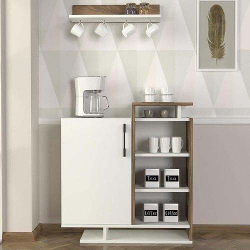 بكج طاولة تلفزيون وطاولة قهوة وركن قهوة لون ابيض و...