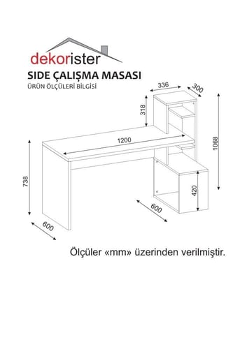 مكتب مع وحدة تخرين Side