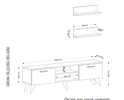 طاولة تلفزيون (صناعة تركية) موديل Ayden