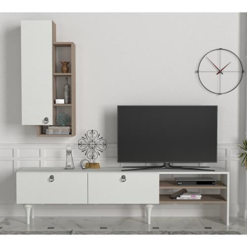 طاولة تلفزيون Lavita ابيض رمادي