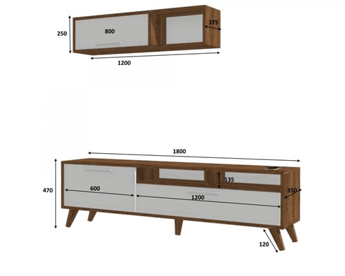 طاولة تلفاز (صناعة تركية) موديل Mia Tv
