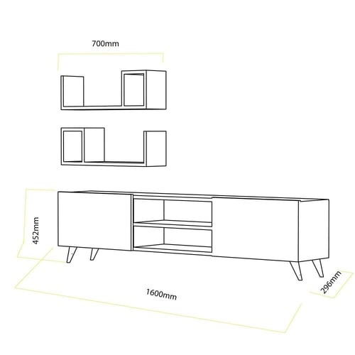 طاولة تلفزيون (صناعة تركية) موديل FLORENCE