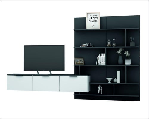 طاولة تلفزيون (صناعة تركية) موديل Soft Line - ابيض...