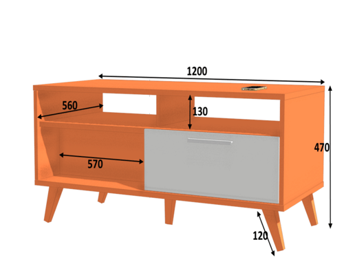 طقم طاولة تلفزيون وطاولة قهوة (صناعة تركية) Milano...