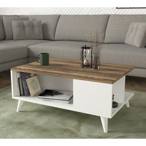 طاولة قهوة Seddra لون ابيض بني