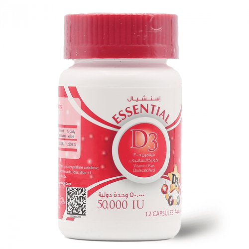 Essential VIT D3 50,000 IU 12 Cap