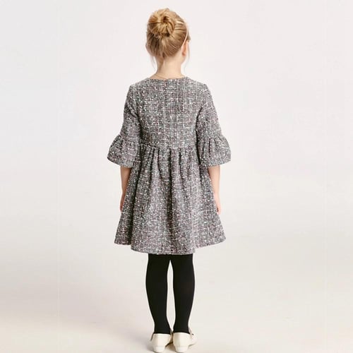 فستان بناتي رمادي هادى