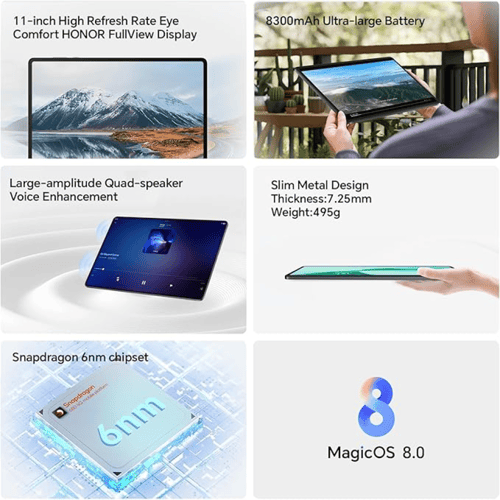 تابلت هونر x8a رامات 4 قيقا - مساحة 128 قيقا