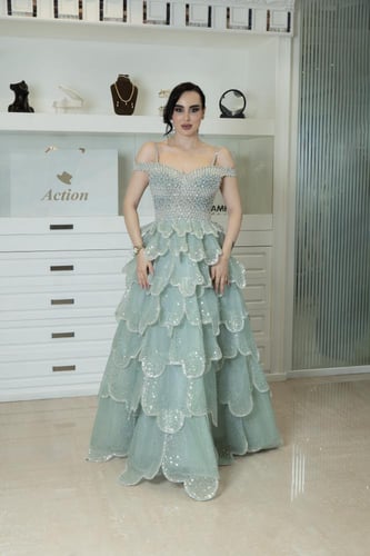 فستان سهرة موديل 0309