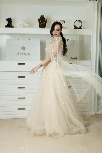 فستان سهرة موديل 884