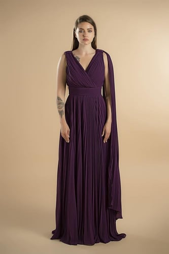 فستان سهرة شيفون موديل0664