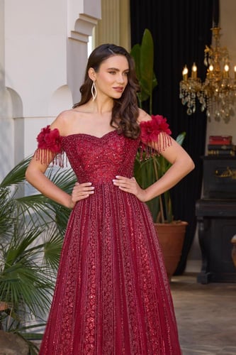 فستان سهرة موديل 886