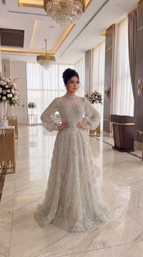 فستان سهرة هاي نك موديل901