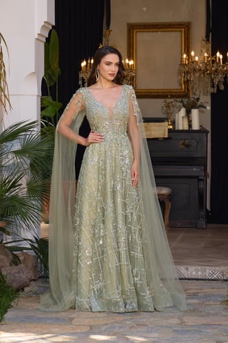 فستان سهرة موديل 9050