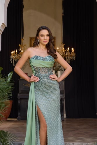 فستان سهرة موديل 01252