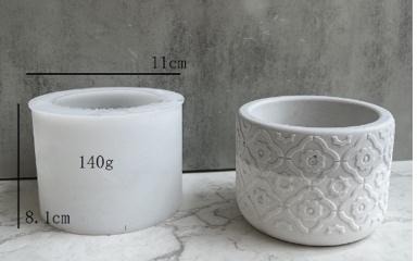 قالب سيليكون وعاء دائري مزخرف