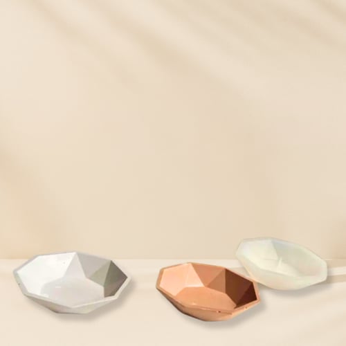 قالب سيليكون طبق هندسي مقسّم