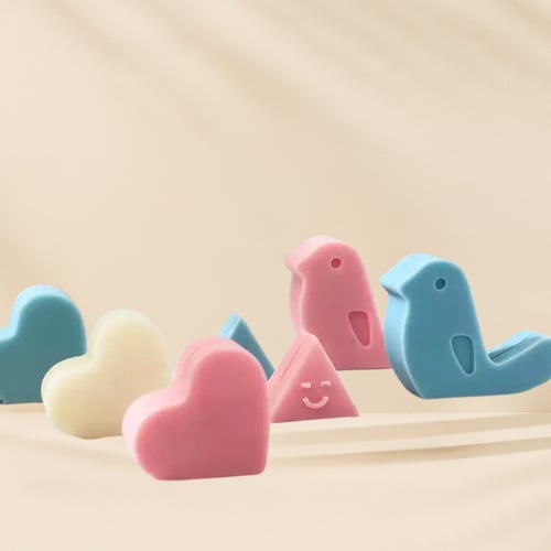 قالب سيليكون ديكوري – شكل عصفور ومثلث مبتسم