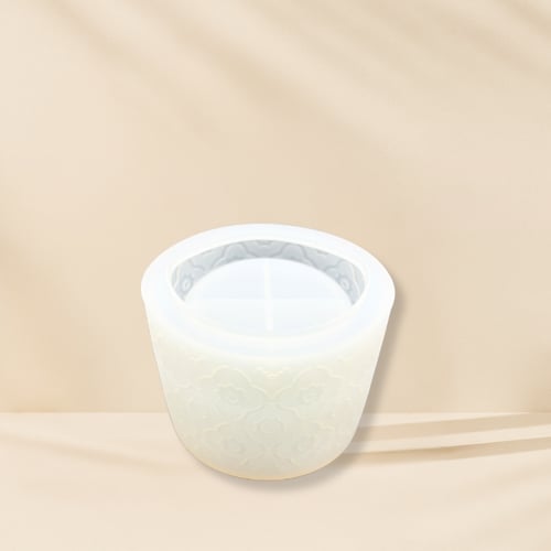 قالب سيليكون وعاء دائري مزخرف