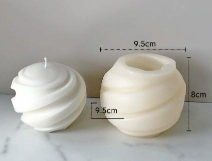 قالب سيليكون شمعة حلزونية – تصميم دائري