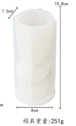 قالب سيليكون شمعة مجسمة بتصميم عقدة (Knot Candle)