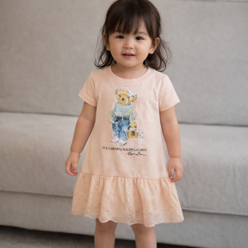 فستان بناتي بولو صناعة تركية