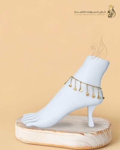 خلخال بديل الذهب رفرفة الفراشات