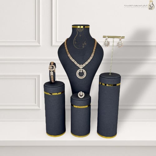 طقم بتصميم دائري مرصع بزركون