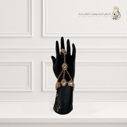 كف بديل ذهب بتصميم بيضاوي زخرفي