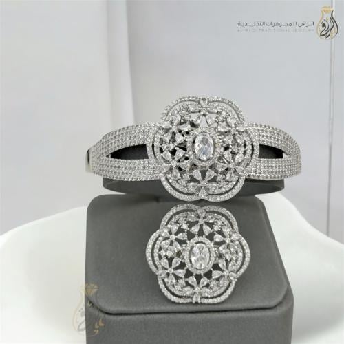طقم اسوارة وخاتم زهرة الفخامة