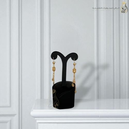 أقراط السلاسل المزخرفة بديل الذهب