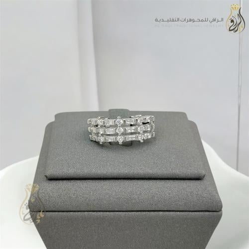 خاتم زركون صفوف الباجيت