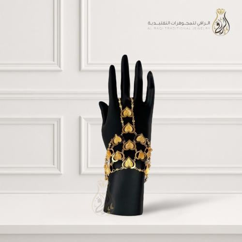 كف بديل ذهب بتصميم القلوب التراثي