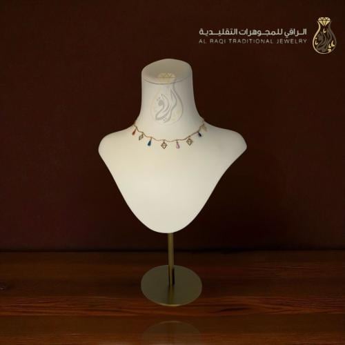 عقد قطرات ملونة بديل الذهب