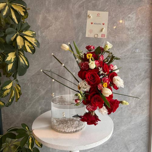 فازة الجوري مع سمكه