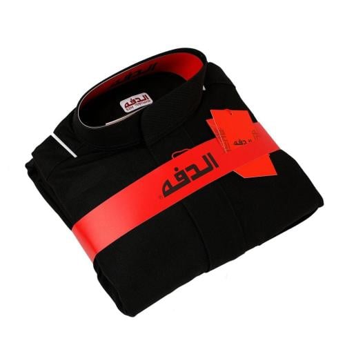 ثوب الدفة شتوي اسود سحاب رجالي