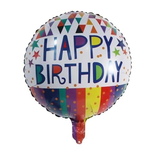 Happy Birthday 18 inch with confetti بالون ميلاد