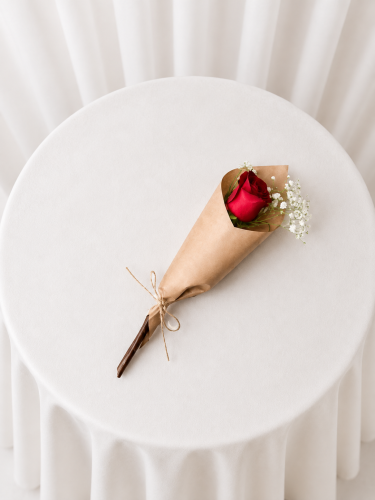 One Red Rose Elegant Bouquet - a bouquet of one ro...