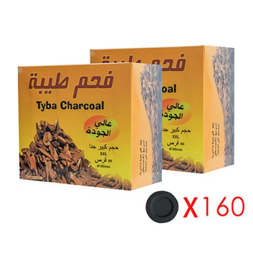 فحم طيبة جامبو XL سريع الاشتعال 80 قرص