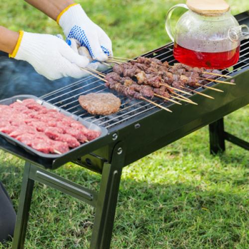 شواية سوداء قابلة للطي