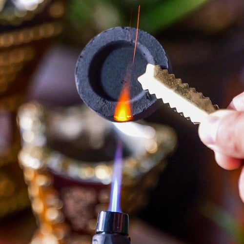 4 علب فحم FYC +3علب فحم شذا +شواية دائرية سوداء مم...